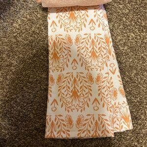 Orange Floral Patterned Fabric